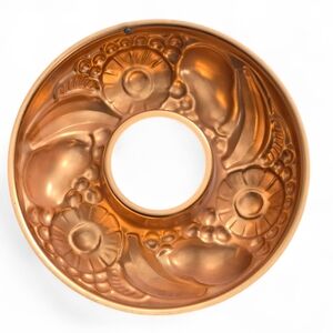 Vintage Copper Fruit Jell-O Mold | 10” Ring Cake Mold  Mid Century Kitchen Decor
